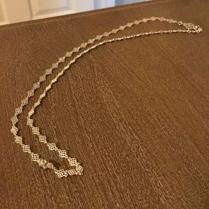 Stella & Dot silver long necklace